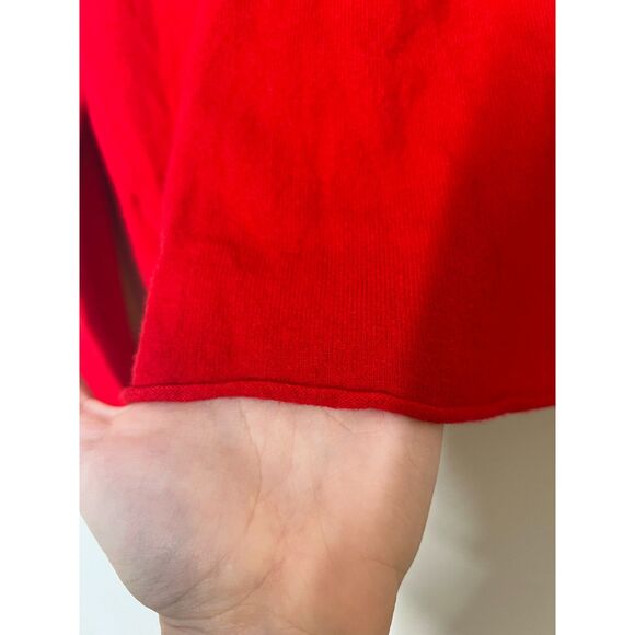 Lola Paris Soft Red Sweater Sz M/L Sequin Holiday Artsy Party Christmas Modal - Picture 4 of 9